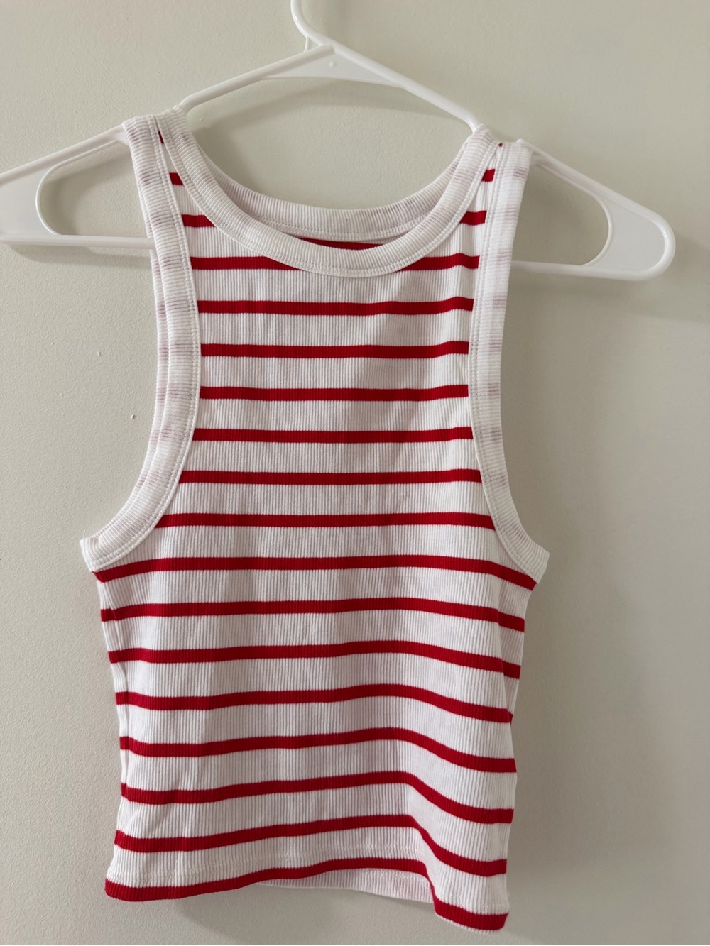 Primark White & Red Striped Ribbed Tank One-Piece